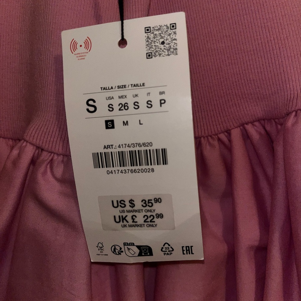 Zara Pink Ruffle Dress - Picture 8 of 8